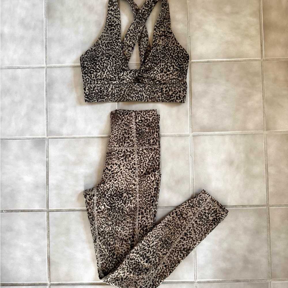 Leopard Print Athletic Set